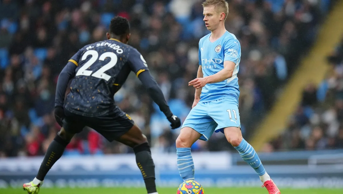 Зінченко в матчі Ман Сіті – Вулверхемптон 11 12 2021 / Getty Images