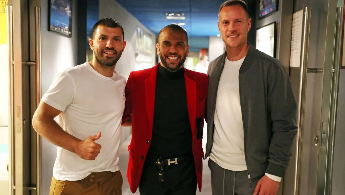 Агуэро, Алвес и тер Штеген / фото: Барселона