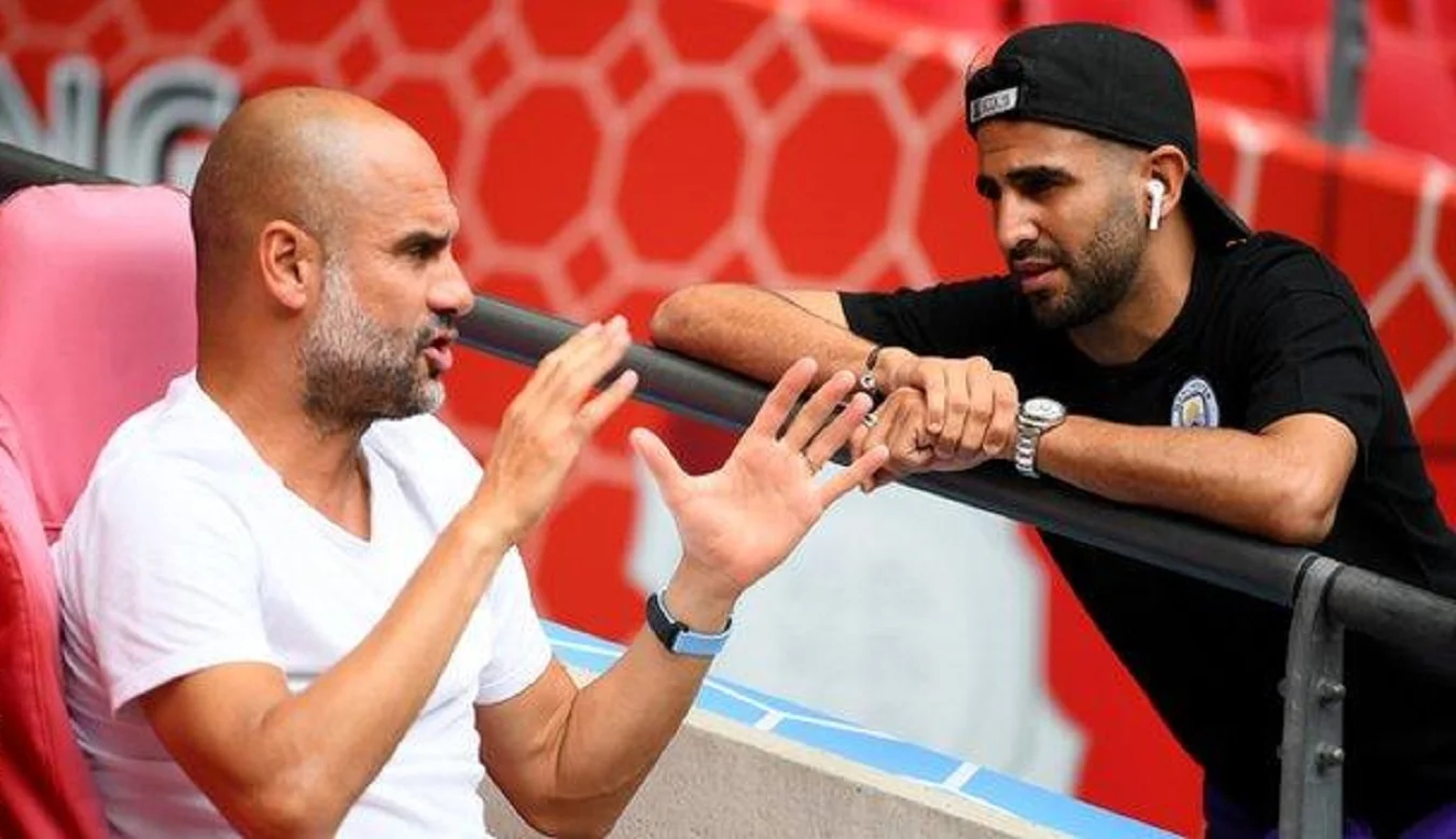 Хосеп Гвардиола и Рияд Марез / Фото Ман Сити