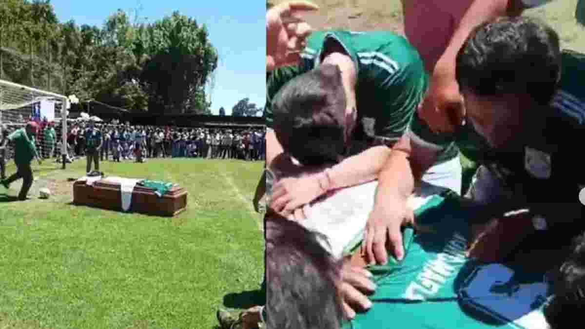Чилийские игроки вынесли гроб своего лидера на поле, чтобы отдать уважение "прощальным" голом