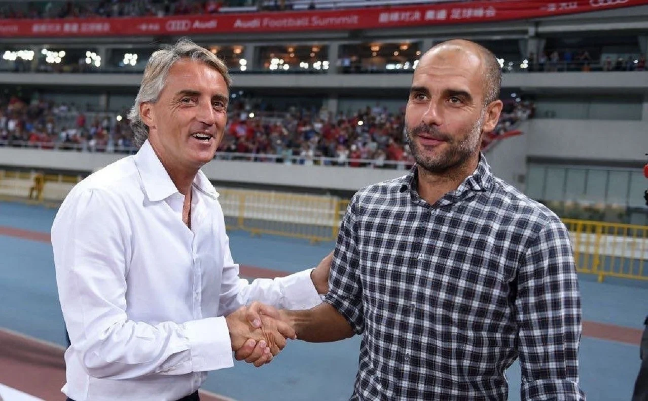 Роберто Манчини и Хосеп Гвардиола / Фото УЕФА