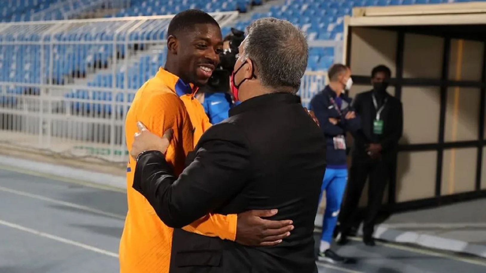 Усман Дембеле та Жоан Лапорта / Фото Барселона