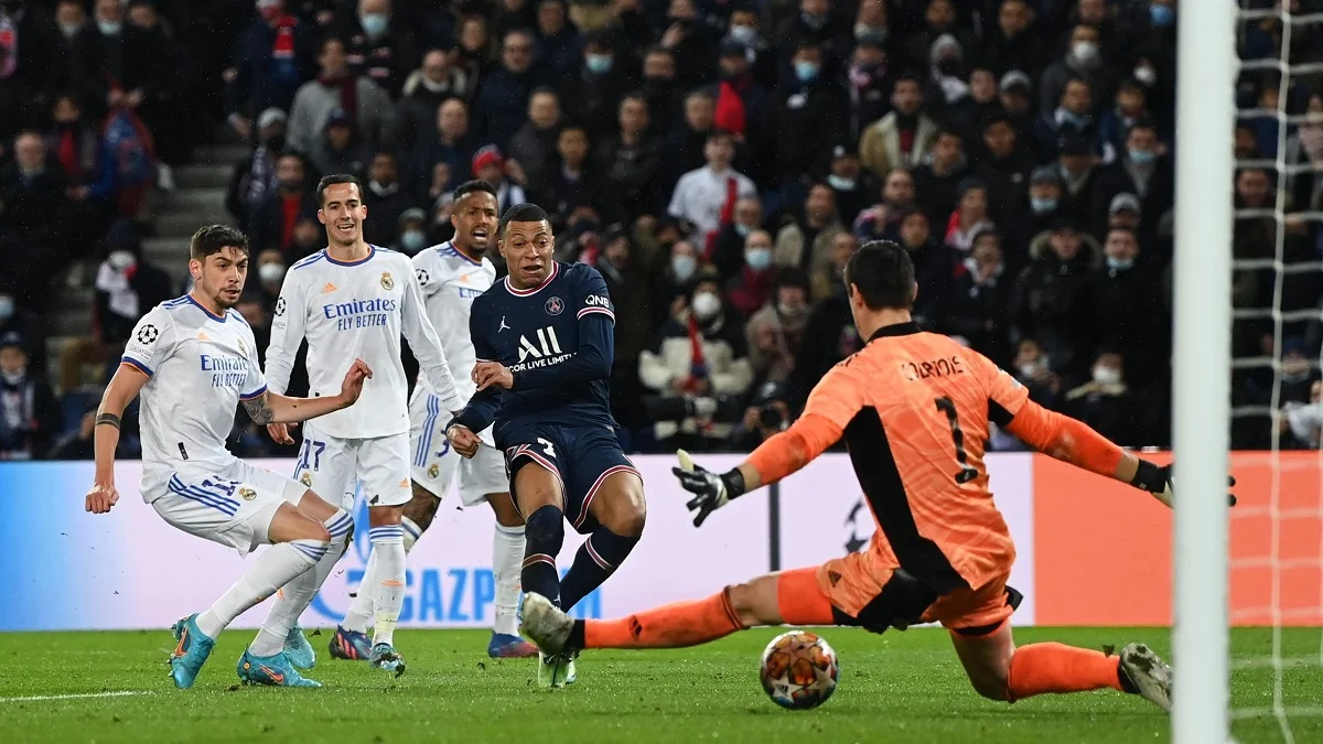 Гол Мбаппе у матчі ПСЖ – Реал 15 02 2022 / Getty Images