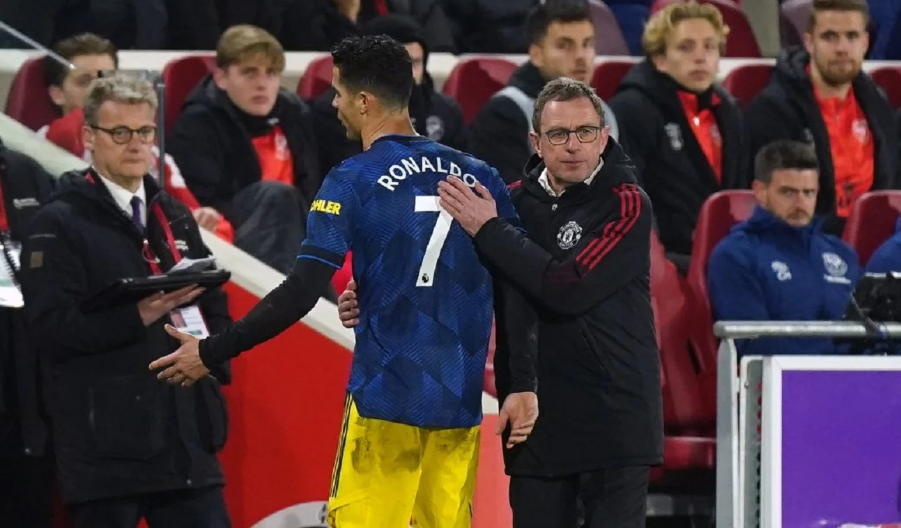 Криштиану Роналду и Ральф Рангник / Фото МЮ