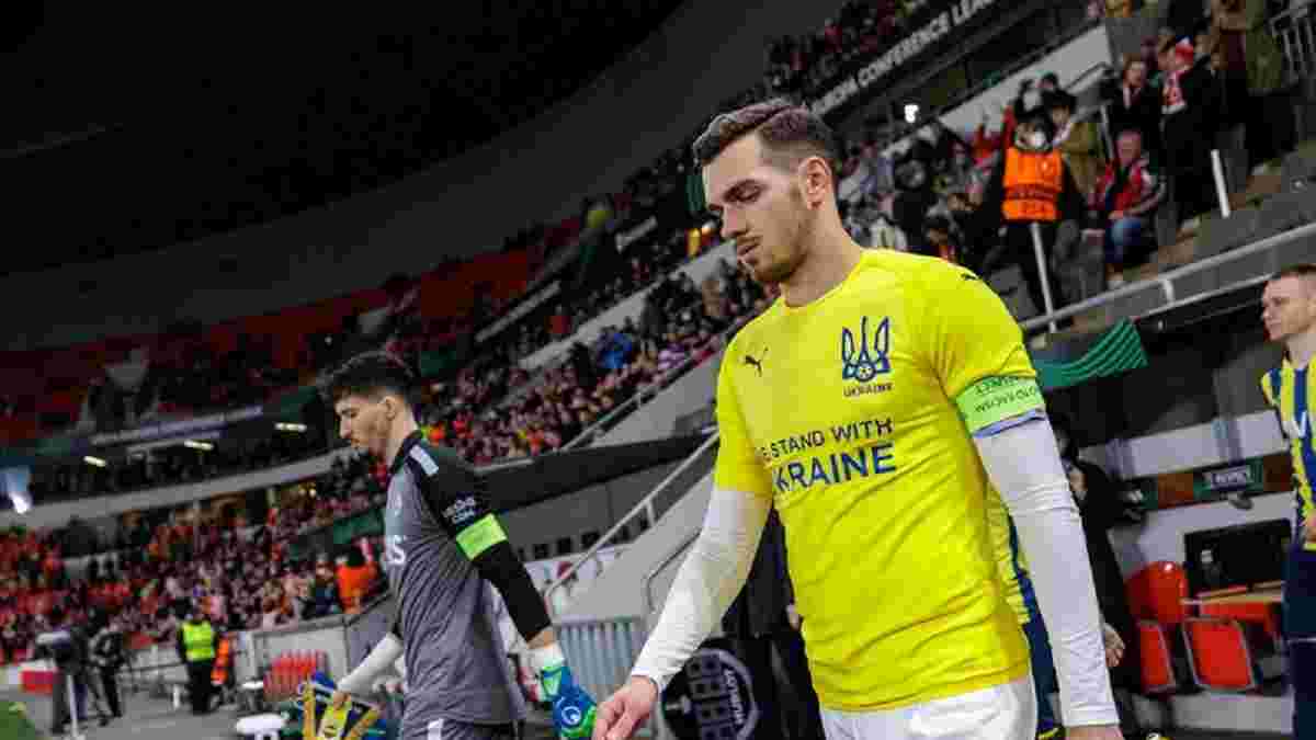 Качараба в статусе капитана вывел Славию в цветах Украины – красивый жест от чешского клуба