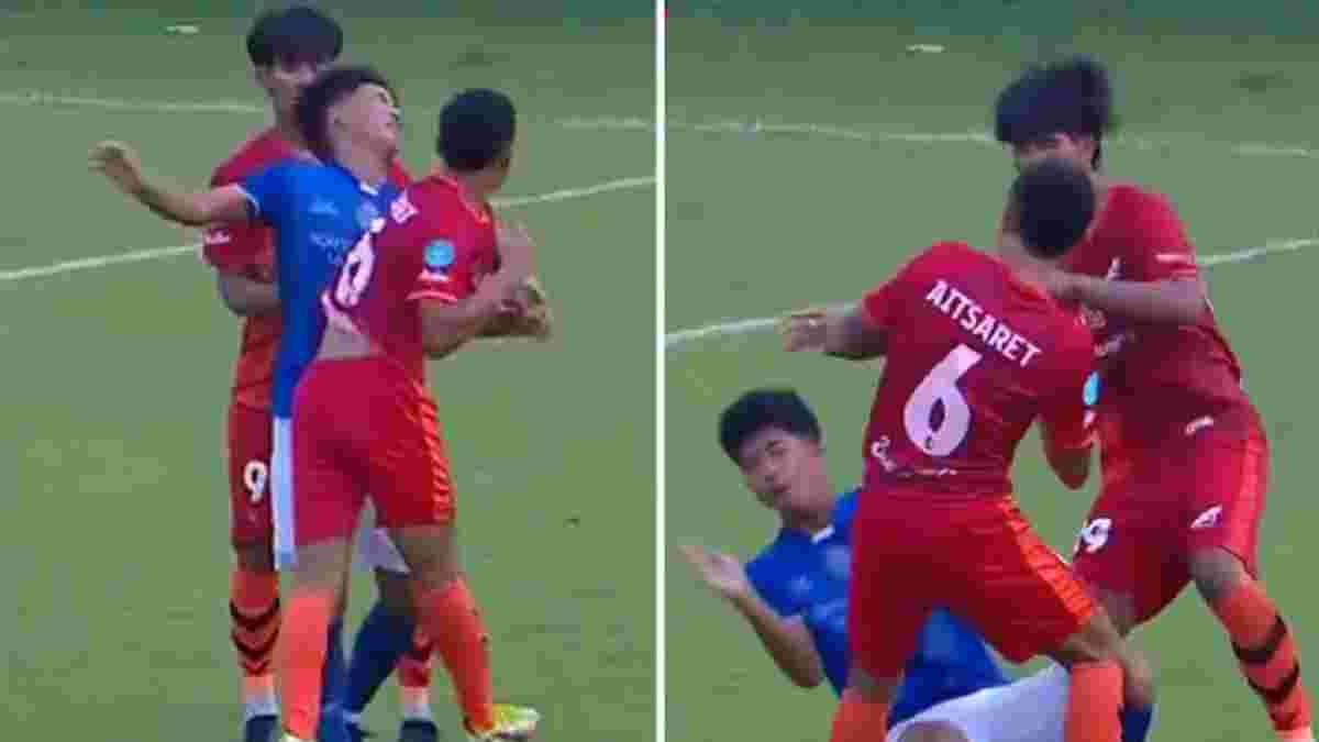 Футболист сошел с ума и нокаутировал соперника ценой карьеры в клубе – видео безумия из Таиланда