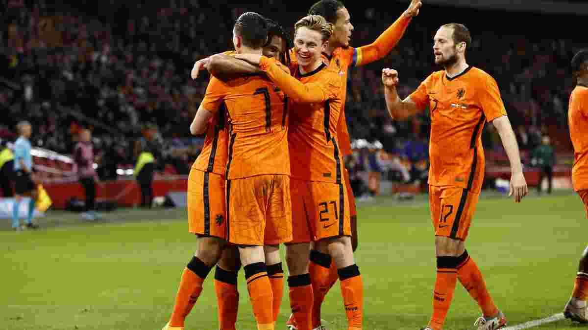 Нидерланды в матче с шестью забитыми мячами одолели Данию – Эриксен вернулся в сборную и отличился голом 