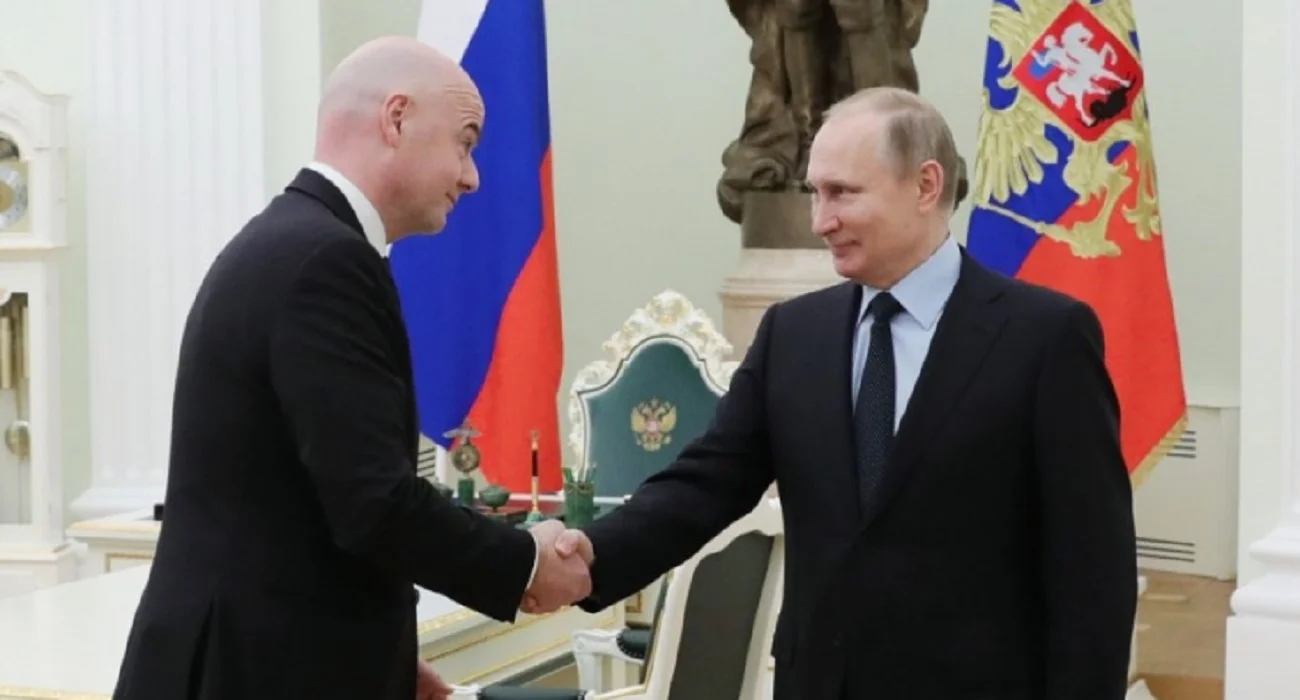 Инфантино и Путин / Reuters