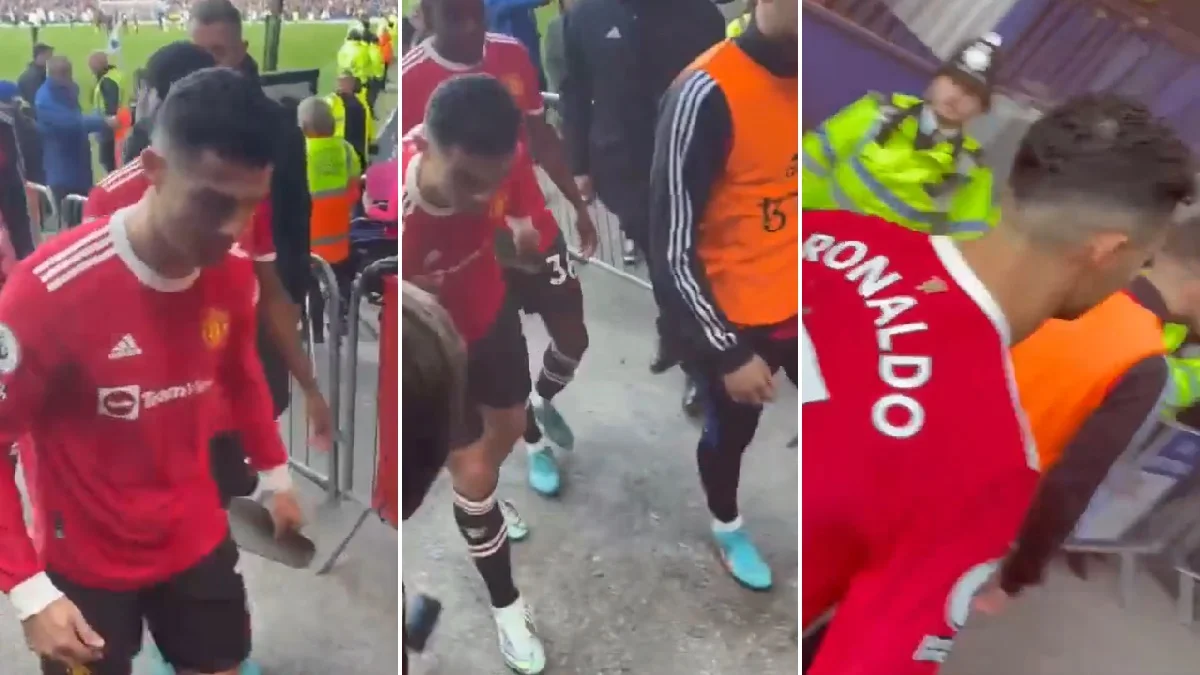 Роналду растоптал телефон болельщика