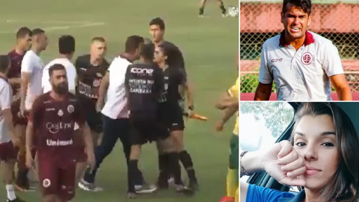 В Бразилии тренер ударил женщину-арбитра / Daily Mail