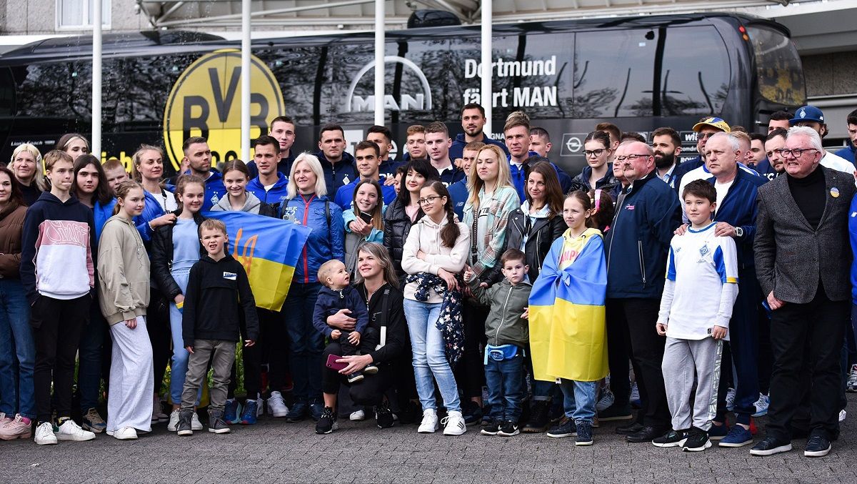 Українські біжені під час зустрічі з Динамо / ФК Динамо