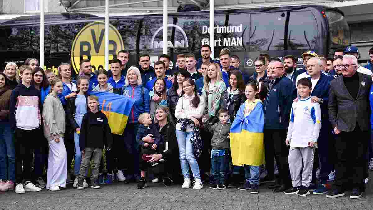 Динамо перед матчем с Борусией Д встретилось с украинскими беженцами – вдохновляющие фото