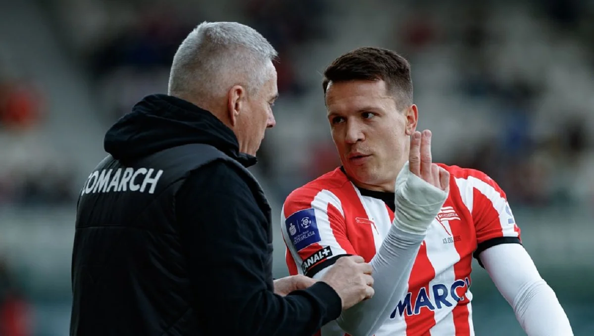 Євген Коноплянка з тренером / Twitter Краковії