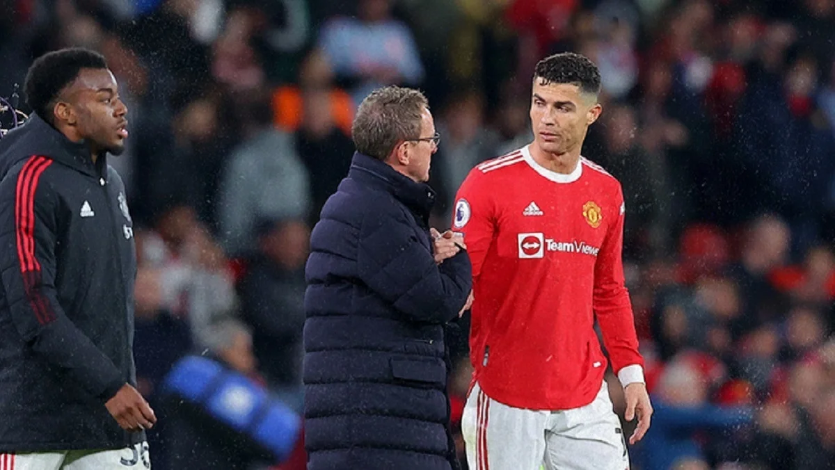 Ральф Рангнік та Кріштіану Роналду / Twitter МЮ