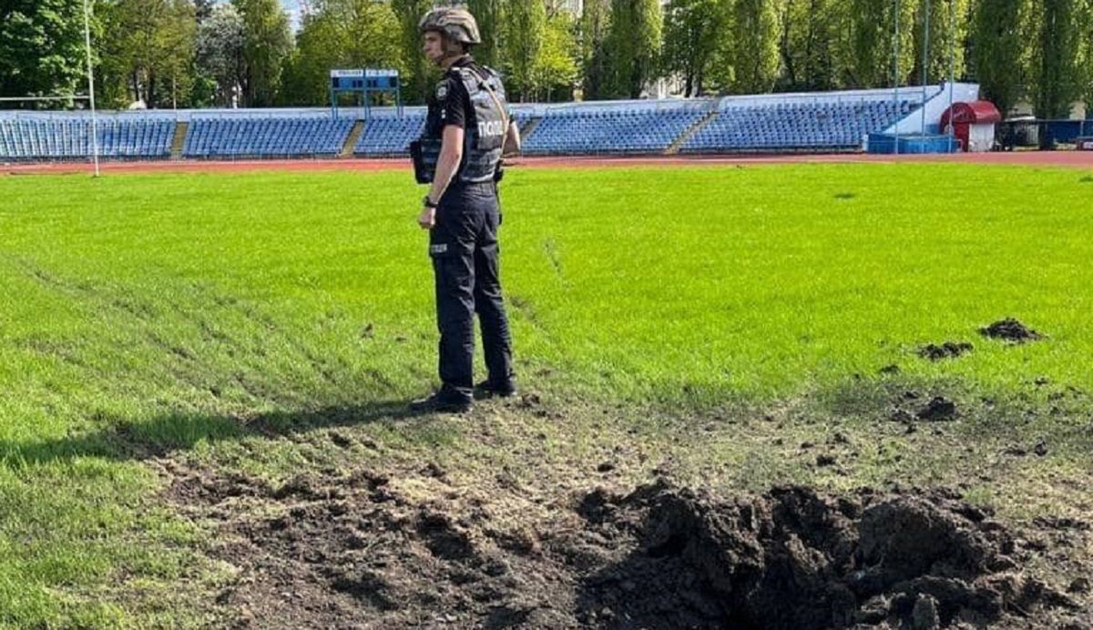 Обстріл стадіону в Харкові / Поліція Харківської області
