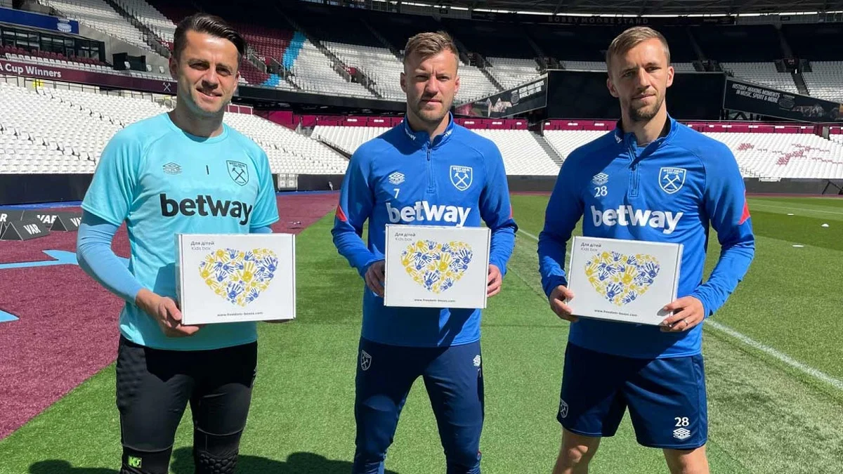 Лукаш Фабиански, Андрей Ярмоленко и Томаш Соучек / Вест Хэм
