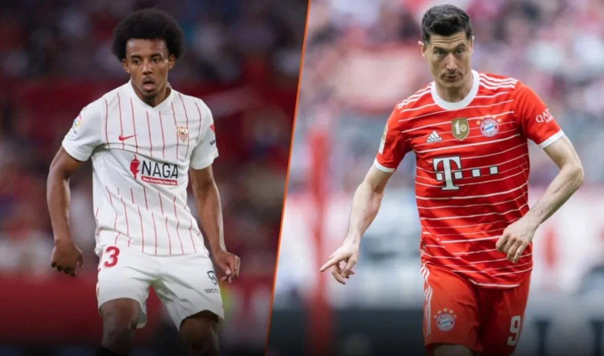 Жюль Кунде и Роберт Левандовски / коллаж 90min