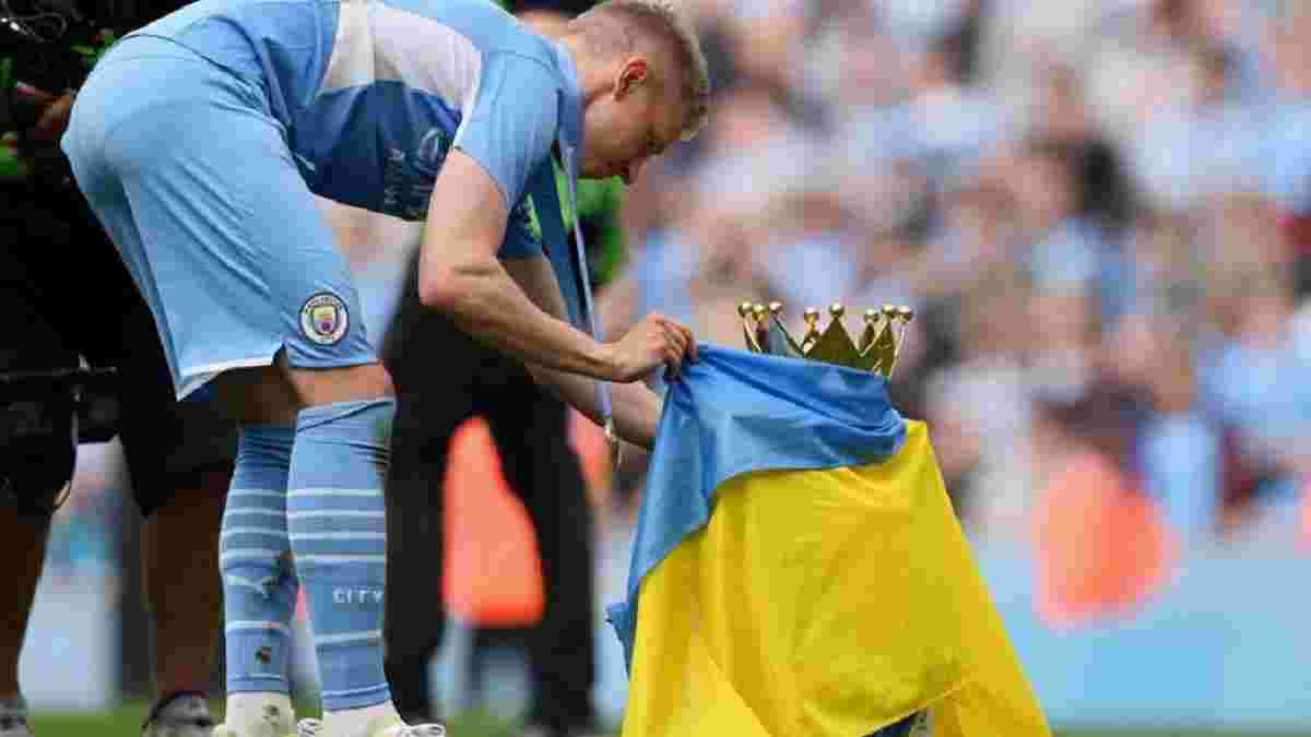 Зінченко заплакав з прапором України і четвертим трофеєм чемпіона Англії – відео