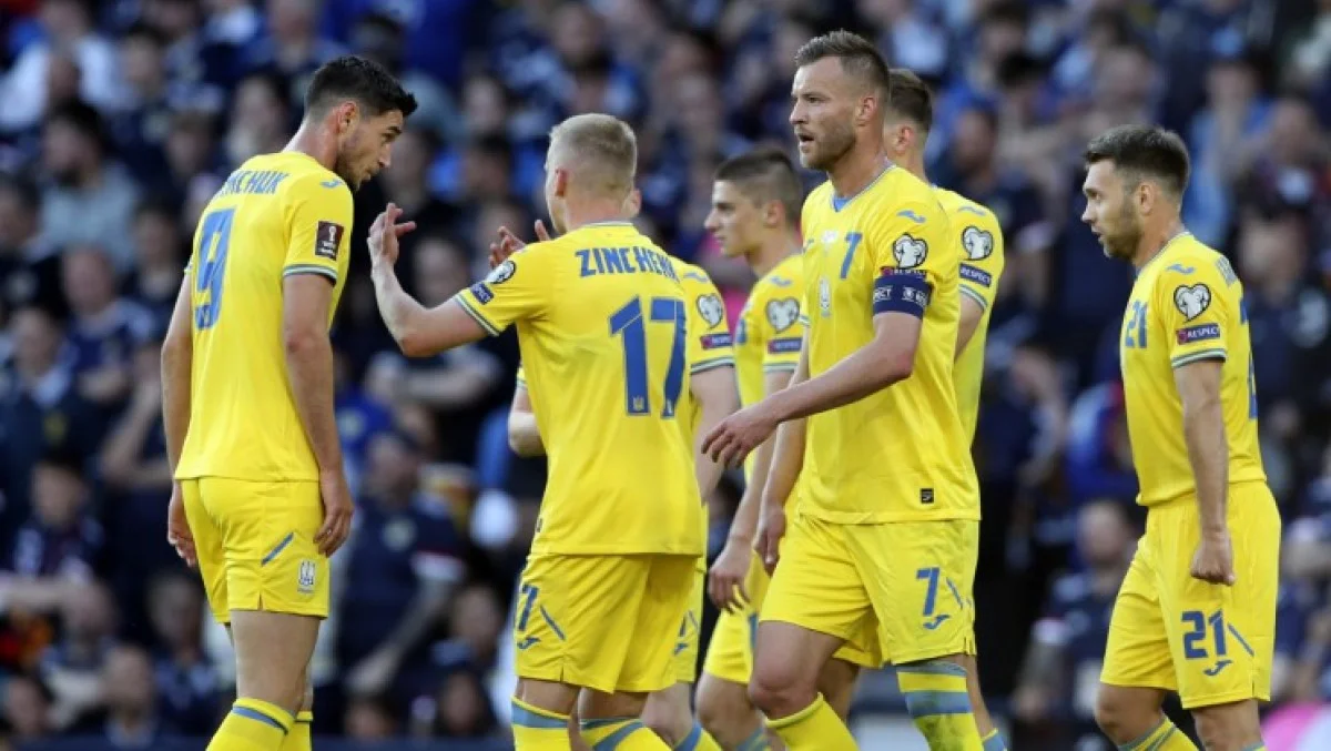 Радость игроков сборной Украины / УАФ