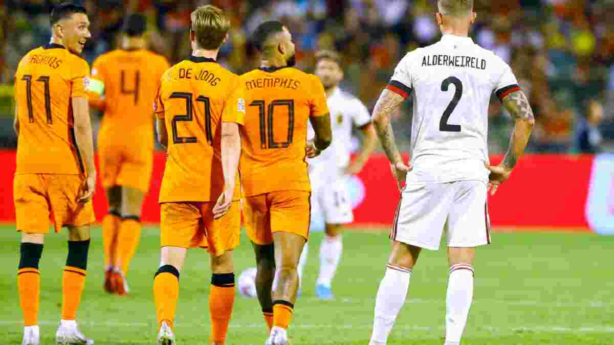 Несподіване побиття "дияволів" у відеоогляді матчу Бельгія – Нідерланди – 1:4