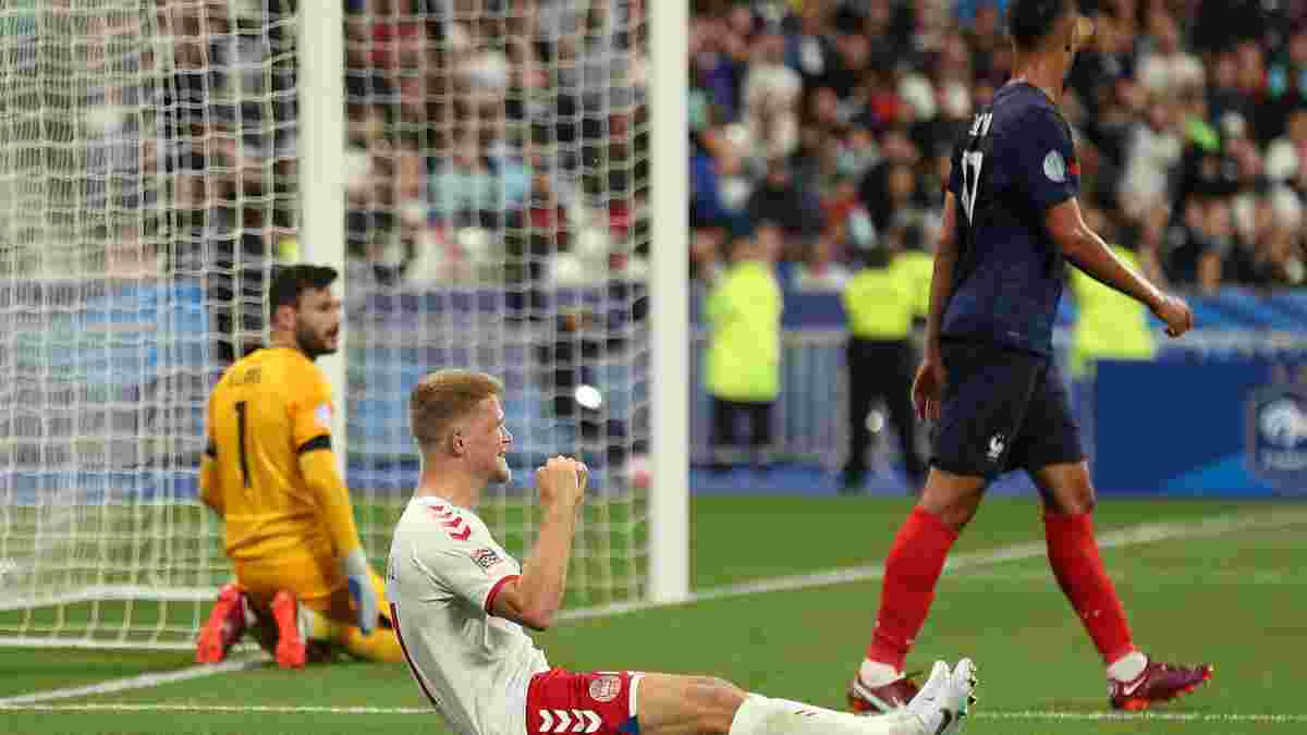 Франция – Дания – 1:2 – видео голов и обзор провального старта чемпионов Лиги наций