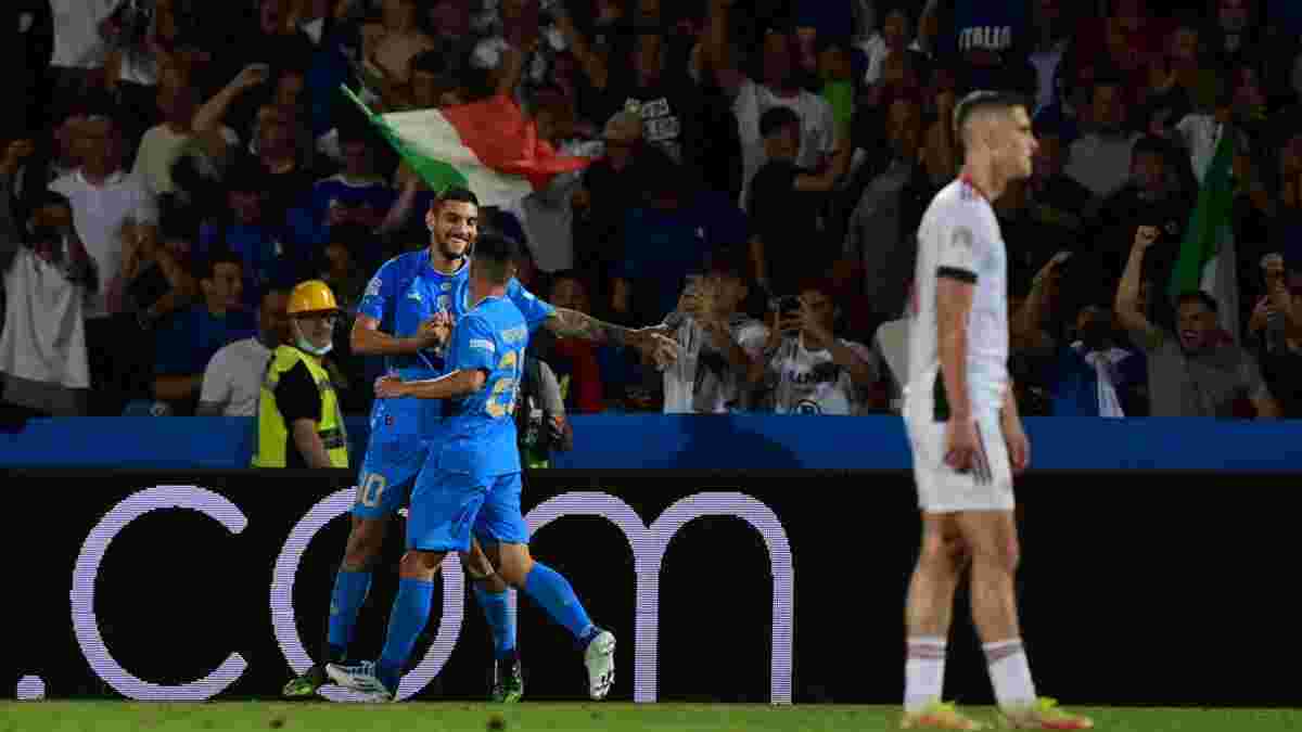 Красивий гол Барелли і перша перемога чемпіонів Європи в Лізі націй у відеоогляді матчу Італія – Угорщина