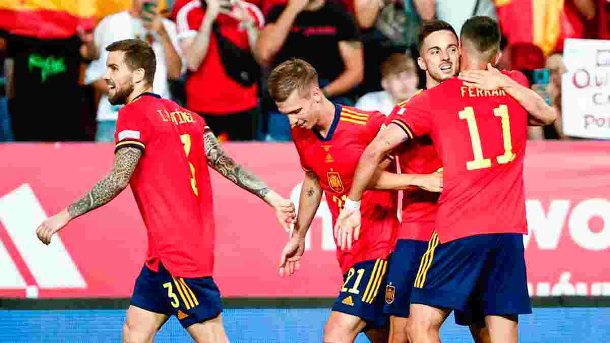 Испания уверенно победила Чехию, возглавив свою группу в Лиге наций