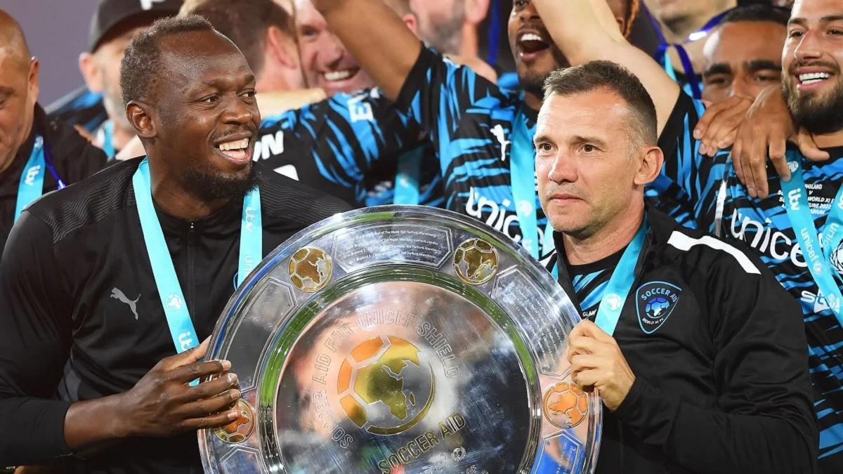 Усэйн Болт и Андрей Шевченко / фото: AP