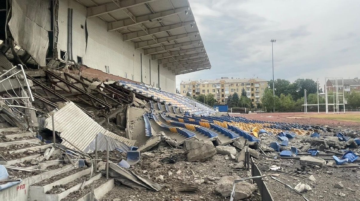 Стадион Металлург в Бахмуте / Фото Нацполиции