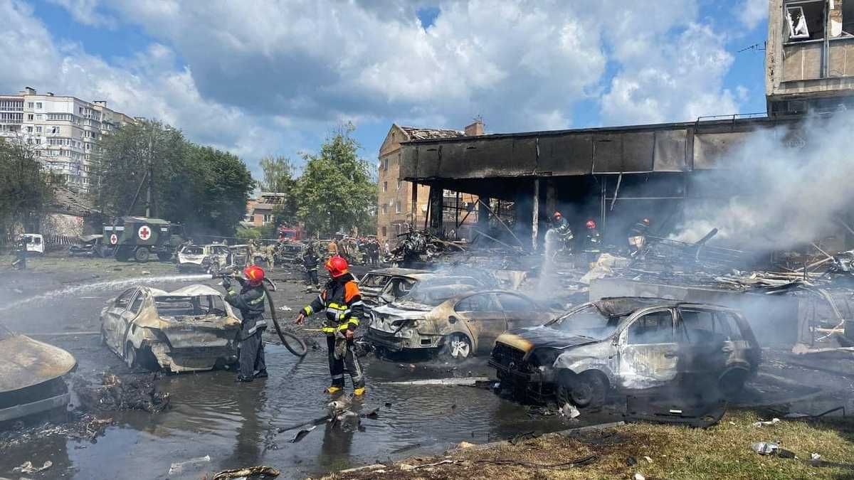 Наслідки удару по Вінниці / ДСНС