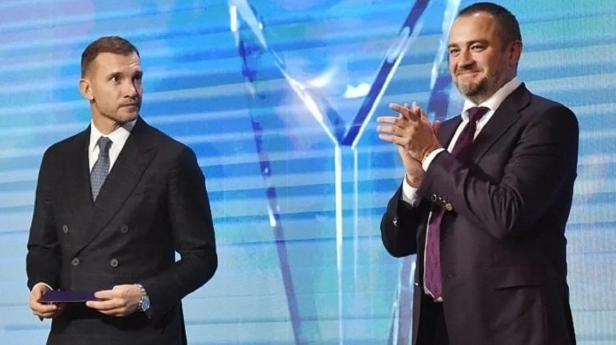 Андрей Шевченко и Андрей Павелко / Фото из открытых источников