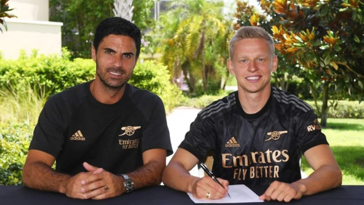 Микель Артета и Александр Зинченко / фото: ФК Арсенал