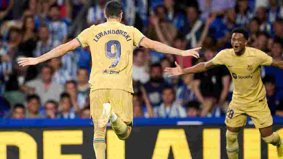 Лєвандовскі на першій хвилині забив дебютний офіційний гол за Барселону у свій день народження – відео взяття воріт