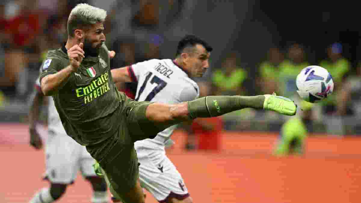 Милан легко обыграл Болонью и стал лидером чемпионата – Жиру забил чудо-гол