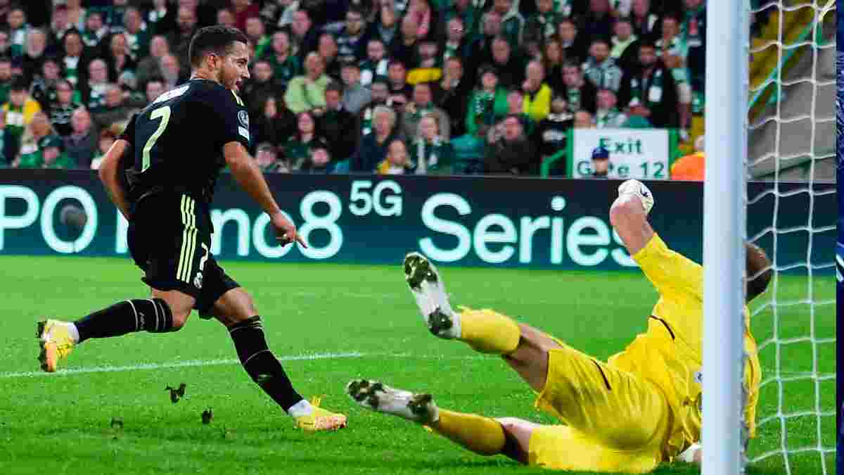 Реал за тайм разгромил Селтик – Бензема получил травму, Азар забил гол и отдал ассист