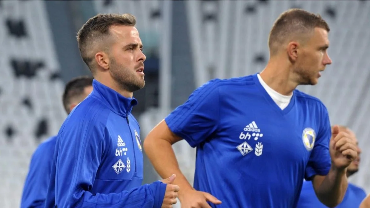 Миралем Пьянич и Эдин Джеко / Reprezentacija.ba