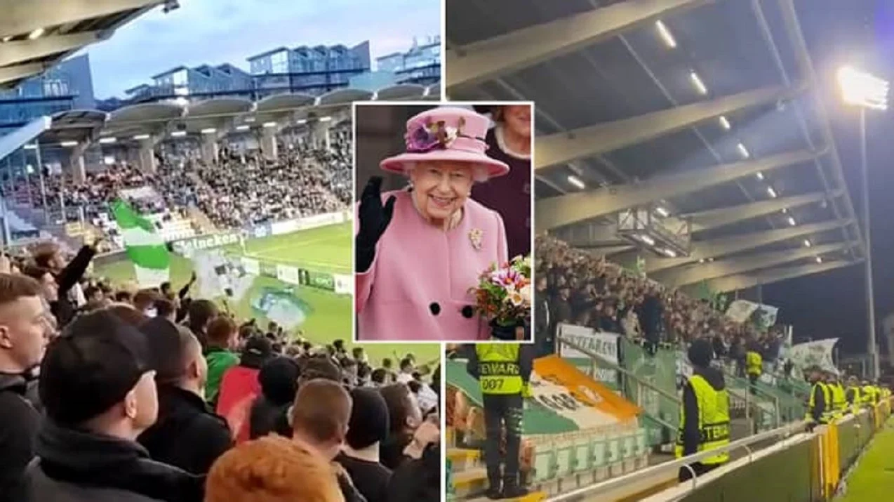 Фанати Шемрок Роверс і Єлизавета ІІ / Колаж SportBible