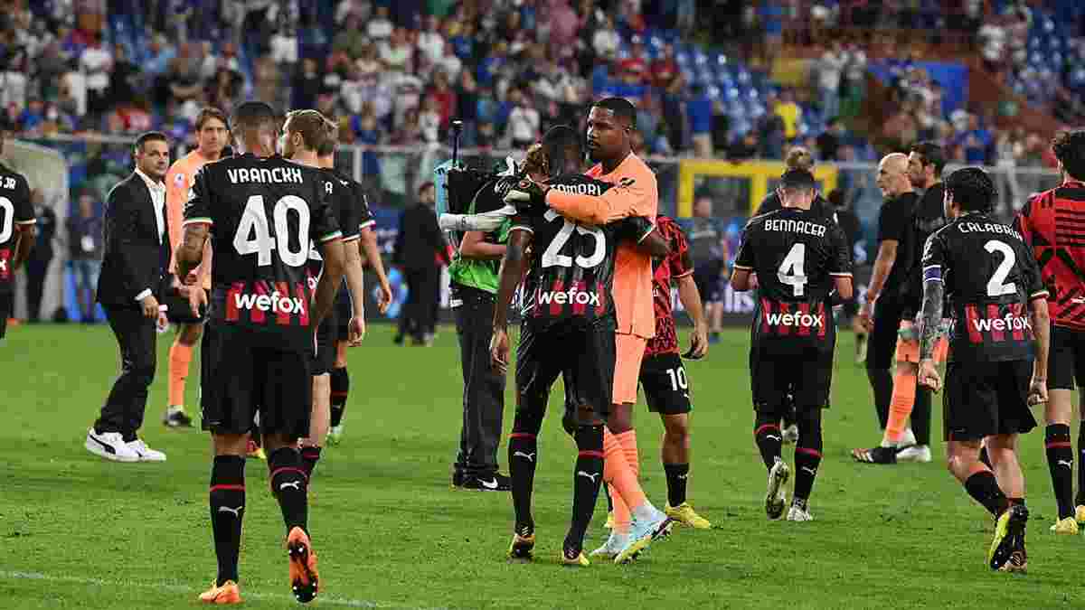 Удаление Леау и победный пенальти Жиру в видеообзоре матча Сампдория – Милан – 1:2