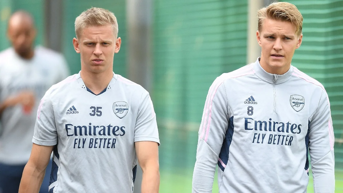 Александр Зинченко (слева) и Мартин Эдегор / ФК Арсенал