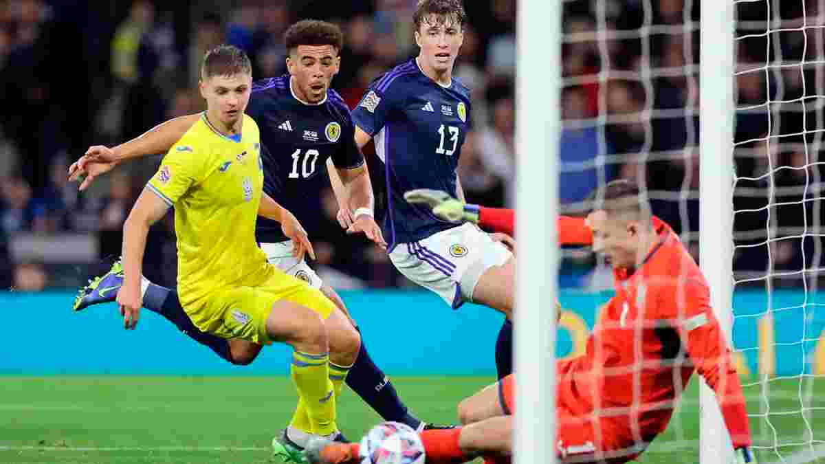 Шотландия разгромила Украину в матче за первое место в группе Лиги наций