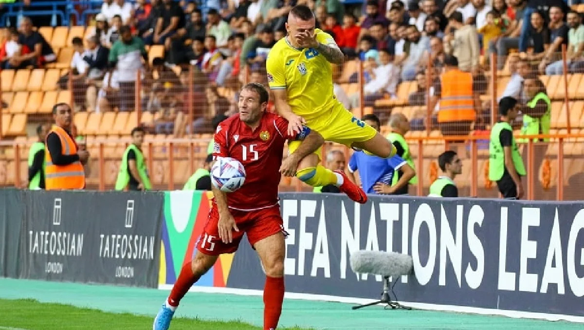 Олександр Зубков у матчі з Вірменією / УАФ