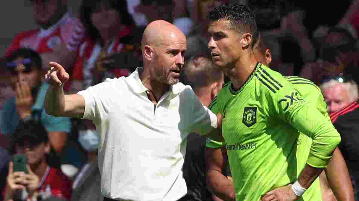 "Роналду дуже розлючений": Тен Хаг визнав, що португальцю не подобається його становище в Манчестер Юнайтед