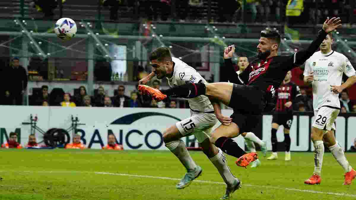 Победный гол и глупое удаление Жиру в видеообзоре матча Милан – Специя – 2:1