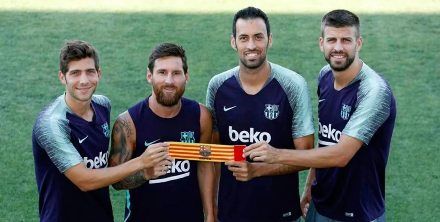 Серхи Роберто, Месси, Бускетс и Пике / Сайт Барселоны