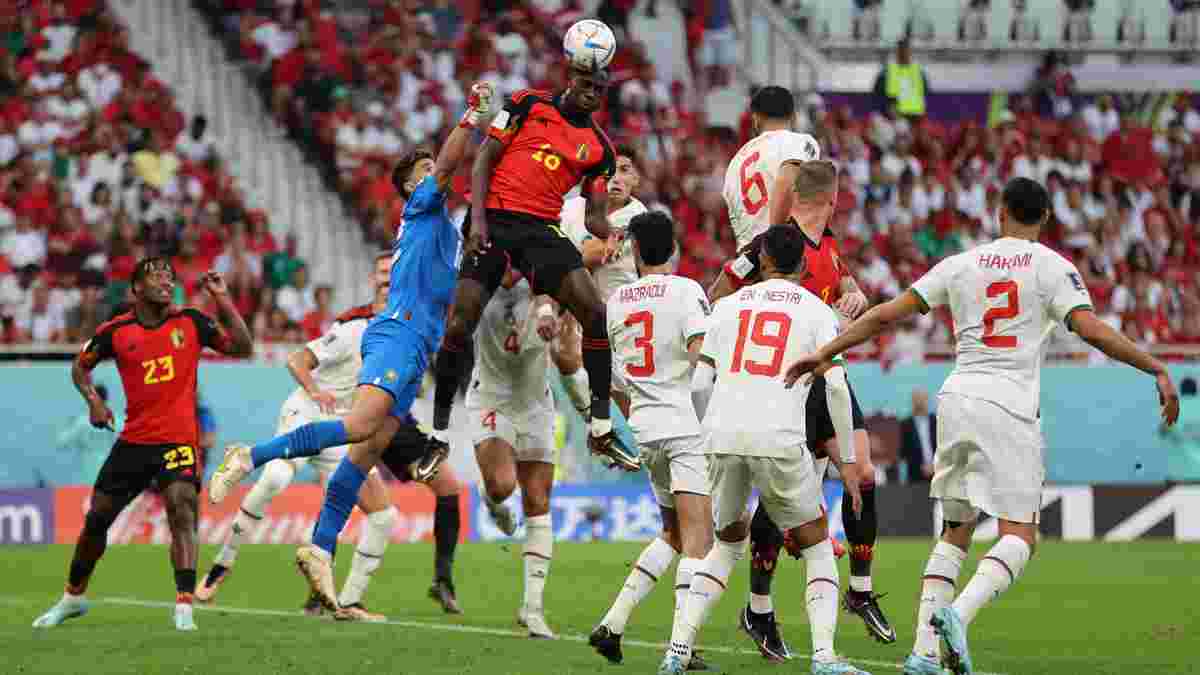 ЧС-2022: Бельгія зганьбилась у матчі з Марокко – провал Де Брюйне й Азара, унікальна зміна воротаря, жах Куртуа