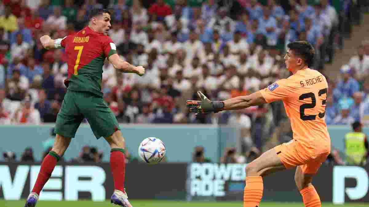 Португалія пробилася в 1/8 фіналу ЧС-2022: Бруну – герой, Роналду зробив гол у ворота Уругваю без дотику до м'яча