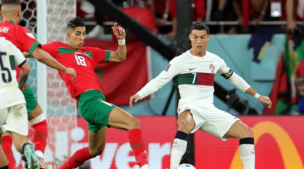 Криштиану Роналду в матче Марокко – Португалия / Getty Images