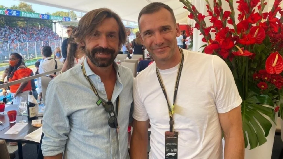 Андреа Пірло та Андрій Шевченко / фото із соцмереж