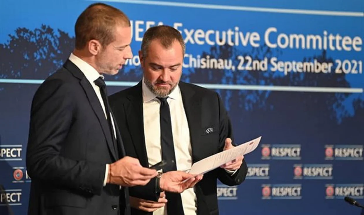 Чеферин и Павелко / Сайт УАФ