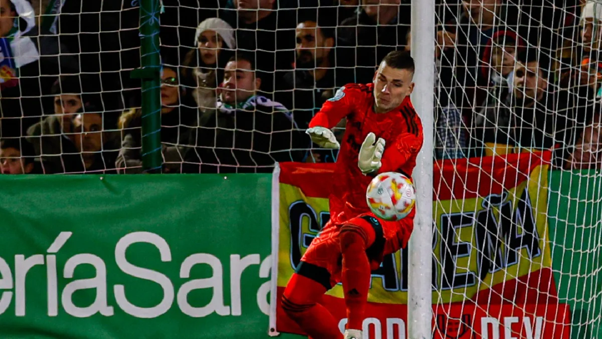 Лунин в матче Кубка Испании / Фото ФК Реал